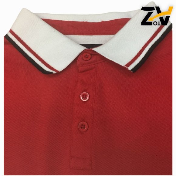 Men Truth Substance Common Sense Red Black Short Sleeve Polo shirt Size Medium - Picture 6 of 12